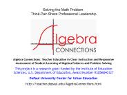 Solving the Math Problem: Think-Pair-Share Professional Leadership