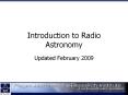 Introduction to Radio Astronomy PowerPoint PPT Presentation