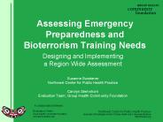 Assessing Emergency Preparedness and Bioterrorism Training Needs
