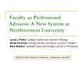 Faculty as Professional Advisers: A New System at Northwestern University PowerPoint PPT Presentation