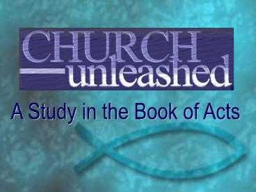 A Study in the Book of Acts
