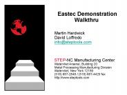 Eastec Demonstration Walkthru