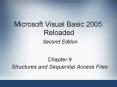 Microsoft Visual Basic 2005: Reloaded  Second Edition PowerPoint PPT Presentation