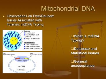 Mitochondrial DNA