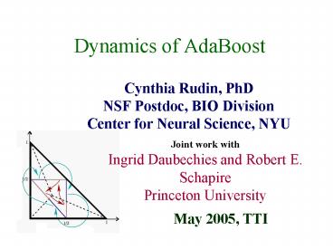 Dynamics of AdaBoost