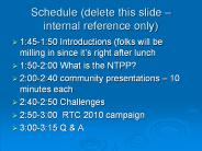 Schedule (delete this slide 