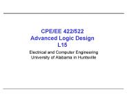 CPEEE 422522 Advanced Logic Design L15