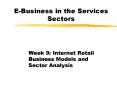 EBusiness in the Services Sectors PowerPoint PPT Presentation