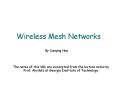 Wireless Mesh Networks PowerPoint PPT Presentation