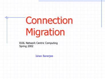 ITCP For Mobile Hosts