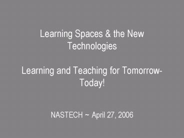 Learning Spaces