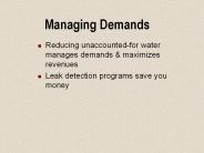 Managing Demands