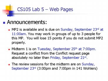 CS105 Lab 5 