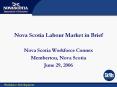 Nova Scotia Labour Market in Brief PowerPoint PPT Presentation