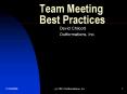 Team Meeting Best Practices PowerPoint PPT Presentation