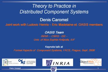 Joint work with Ludovic Henrio 