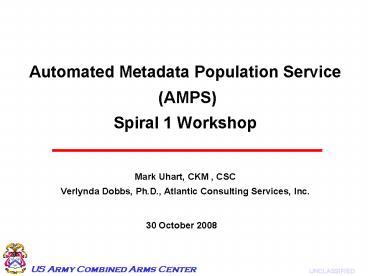 Automated Metadata Population Service