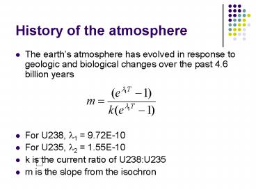 History of the atmosphere