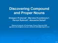 Discovering Compound and Proper Nouns PowerPoint PPT Presentation