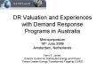 DR Valuation and Experiences with Demand Response Programs in Australia PowerPoint PPT Presentation