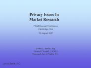 Privacy Issues In Market Research