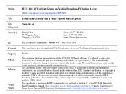 Evaluation Methodology for 802.20 MBWA
