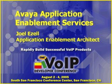 Avaya Application Enablement Services