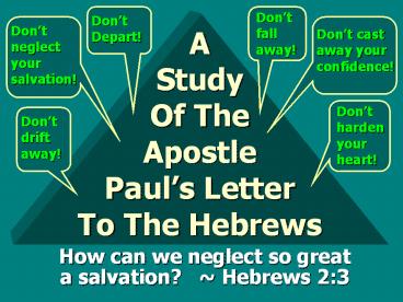 A Study Of The Apostle Paul