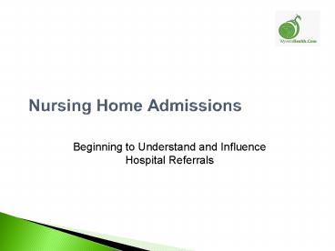 Nursing Home Admissions
