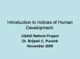Introduction to Indices of Human Development: PowerPoint PPT Presentation