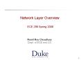 Network Layer Overview  ECE 256 Spring 2008 PowerPoint PPT Presentation