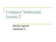 Computer Architecture Lecture 2