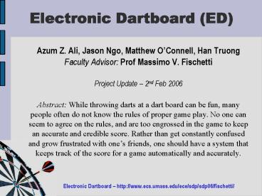Electronic Dartboard ED