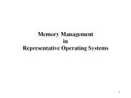 Memory Management in Representative Operating Systems