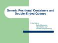 Generic Positional Containers and Double-Ended Queues PowerPoint PPT Presentation