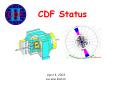 CDF Status PowerPoint PPT Presentation