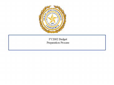 FY 2002 Budget