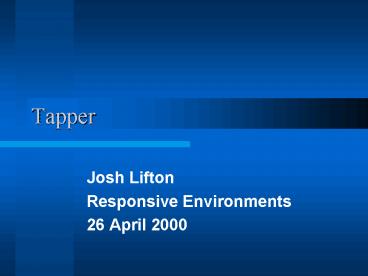 Tapper presentation | free to download