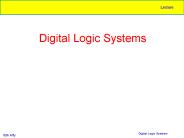 Digital Logic Systems ?????? ?????? ???????