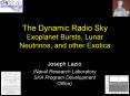The%20Dynamic%20Radio%20Sky%20Exoplanet%20Bursts,%20Lunar%20Neutrinos,%20and%20other%20Exotica PowerPoint PPT Presentation