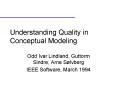 Understanding Quality in Conceptual Modeling PowerPoint PPT Presentation