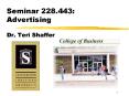 Seminar 228.443: Advertising PowerPoint PPT Presentation