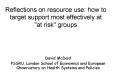 Reflections on resource use: how to target support most effectively at "at risk" groups PowerPoint PPT Presentation