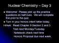 Nuclear Chemistry Day 3 PowerPoint PPT Presentation