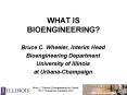 WHAT IS BIOENGINEERING PowerPoint PPT Presentation