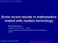 Some recent results in mathematics related with modern technology PowerPoint PPT Presentation