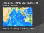 The Macroeconomic Consequences of Natural Disasters
