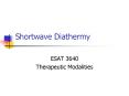 Shortwave Diathermy PowerPoint PPT Presentation