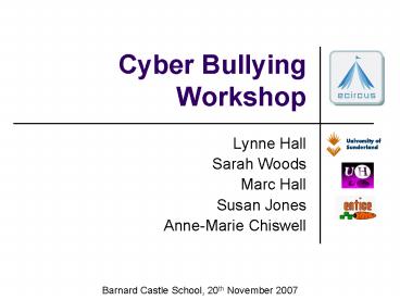 Cyber Bullying Workshop