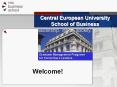 Central European University School of Business PowerPoint PPT Presentation